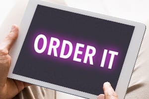 Tablet that says Order It