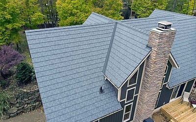 new slate grey roofing shingles on craftsman style house